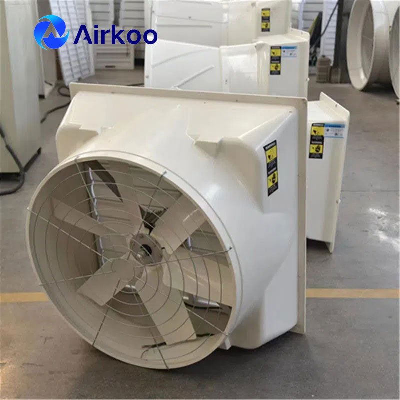 Industrial Axial AC Exhaust Blower Fan Corrosion Resistant Fiberglass Construction Wall-Mounted Ventilation Cooling Fan for Farm
