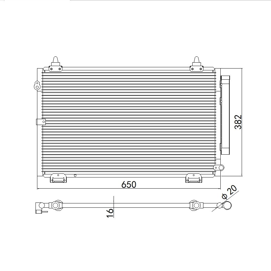 Aftermarket Car Auto Air Conditioning System Auto AC Condenser for TOYOTA COROLLA ALTIS OEM 8845012041 12540
