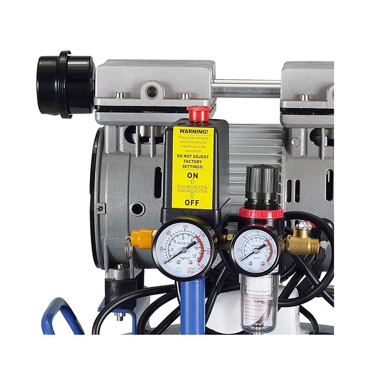 Precio Chatarra De Compresor 220V 0.75Kw 1Hp Small Oil Free Silent Paint Compressors Silence Piston Air Compressor
