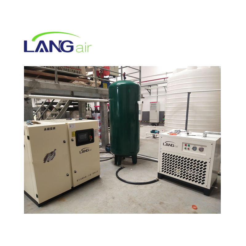 Langair 110kw 150HP Silent Bipolar Permanent Magnet Frequency Conversion Screw Air Compressor, High Efficiency & Energy Saving