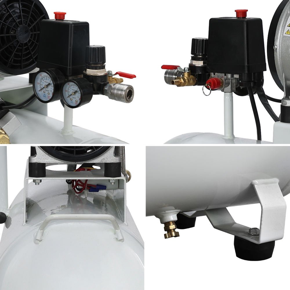 OUBAO 50L 1500W Quiet Low Noise Oil Free Air Compressor for Spray Painting Cars