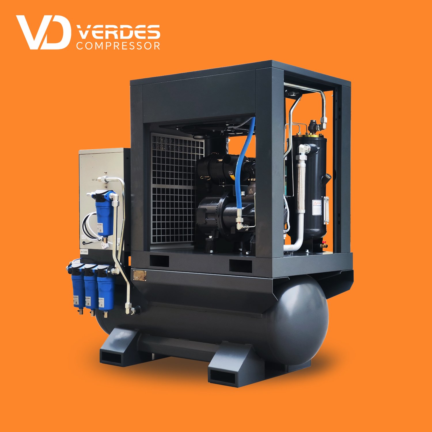 15kw 20hp 22kw 30hp 4 in 1 Industrial Screw air Compressor 15 bar 16 20 bar Air-Compressor with Dryer for Laser Cutting Machine