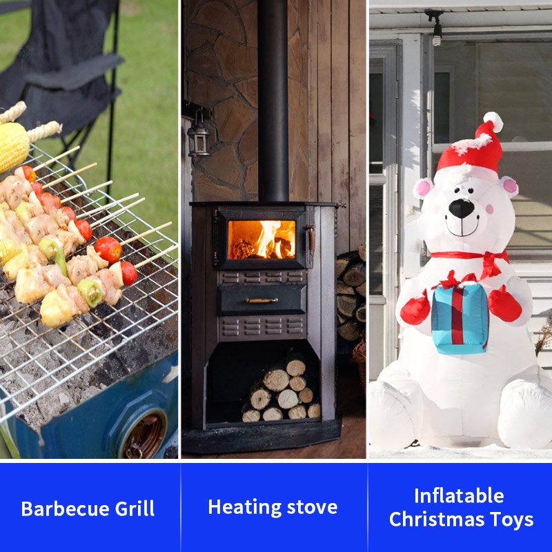 Small 7530 7.5cm Blower with Round Pipe Head 220V Household Adjustable Speed Firewood Heating Stove 7530 Dc Blower Fan