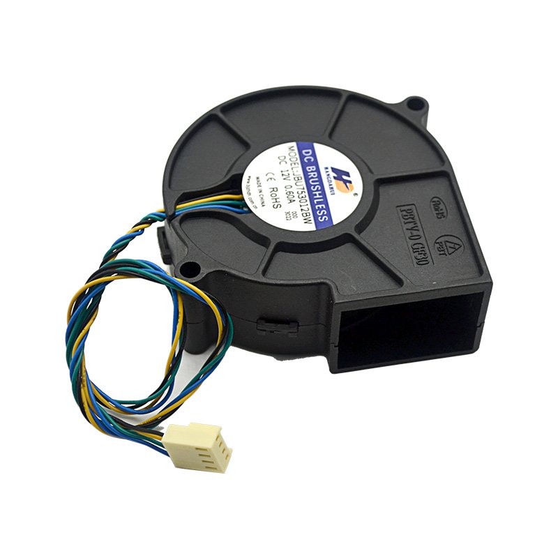 Small 7530 7.5cm Blower with Round Pipe Head 220V Household Adjustable Speed Firewood Heating Stove 7530 Dc Blower Fan