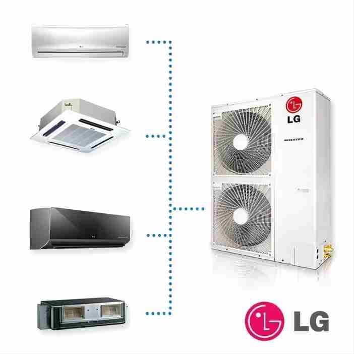 LG Multi Zone Ceiling Duct Vrf Cassette air Handler Condenser Industrial Cooling 60000btu 10 Ton air Conditioner