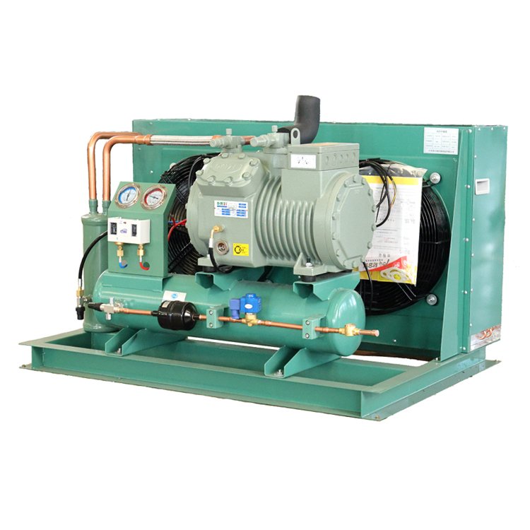 Lucky Star Cooling System Refrigerator Heat Exchange Equipment 8HP Air Condensers Cooler Bitzer Semi Hermetic Condensing Unit