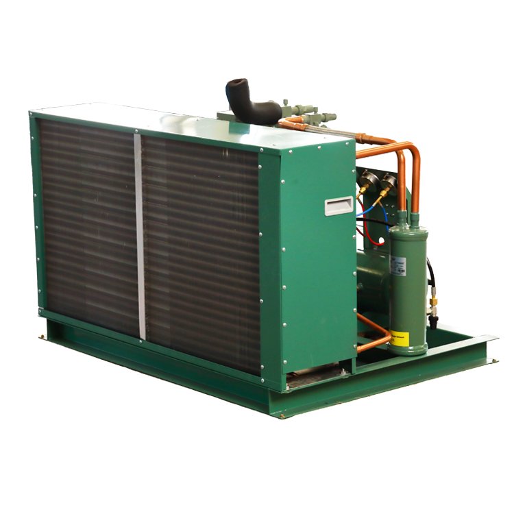 Lucky Star Cooling System Refrigerator Heat Exchange Equipment 8HP Air Condensers Cooler Bitzer Semi Hermetic Condensing Unit