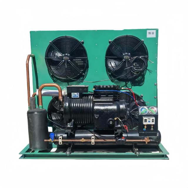 Industrial Air Cooled Evaporative Cooling Machine 20KW Piston Compressor Refrigeration Condensing Unit