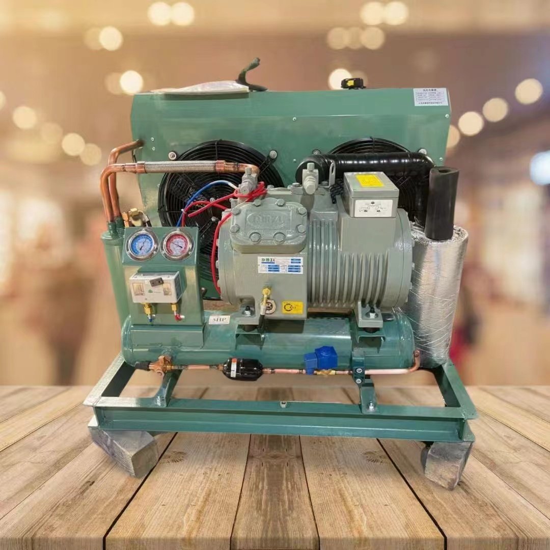 Industrial Air Cooled Evaporative Cooling Machine 20KW Piston Compressor Refrigeration Condensing Unit
