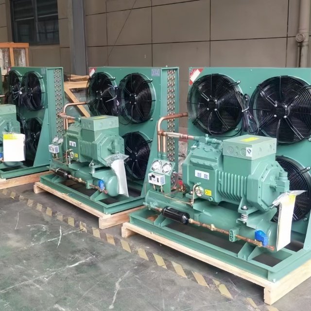 Industrial Air Cooled Evaporative Cooling Machine 20KW Piston Compressor Refrigeration Condensing Unit