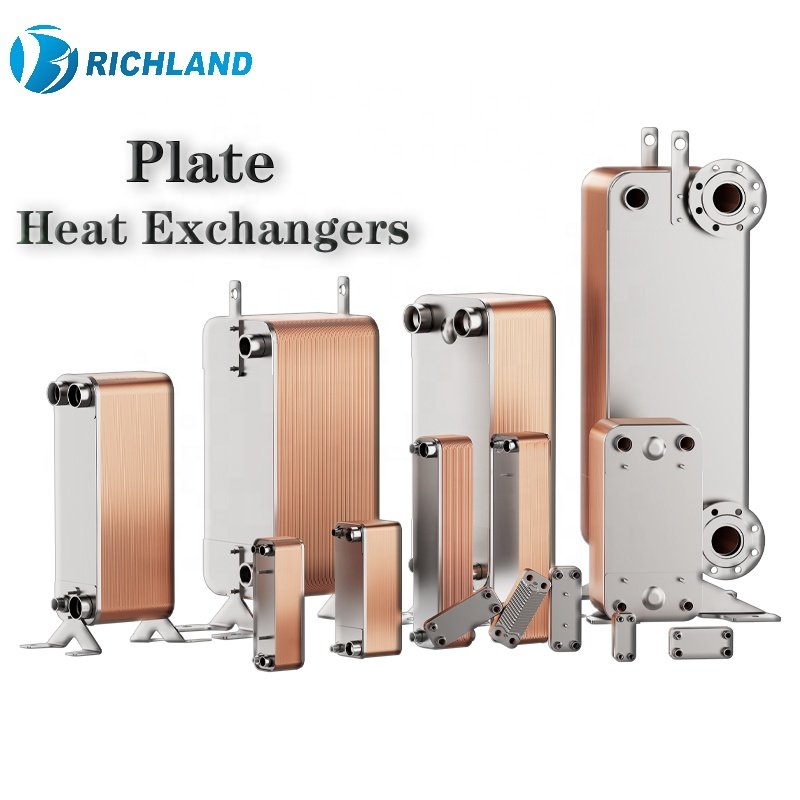 Industrial Counter Flow R32/290/410A Customized 18m3/h Hydraulic Cooler SUS304/316L Brazed Plate Heat Exchangers Cooling Coil