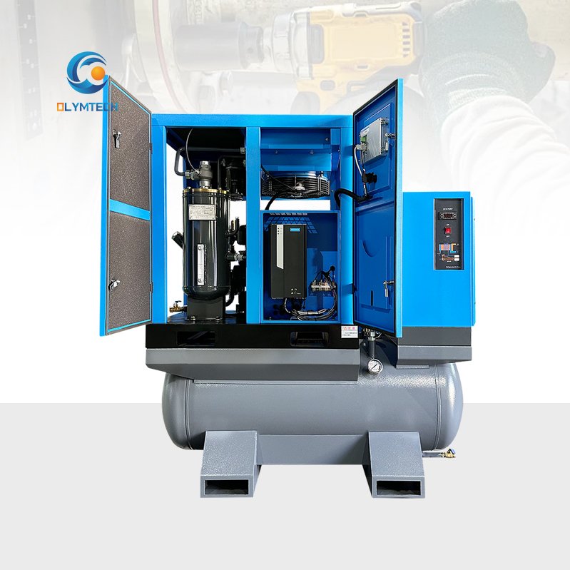 Olymtech Screw Air Compressor With Dryer 7.5kw 11kw 15kw 22kw 8bar 10bar 16bar Screw Compressor Energy Saving Air Compressor