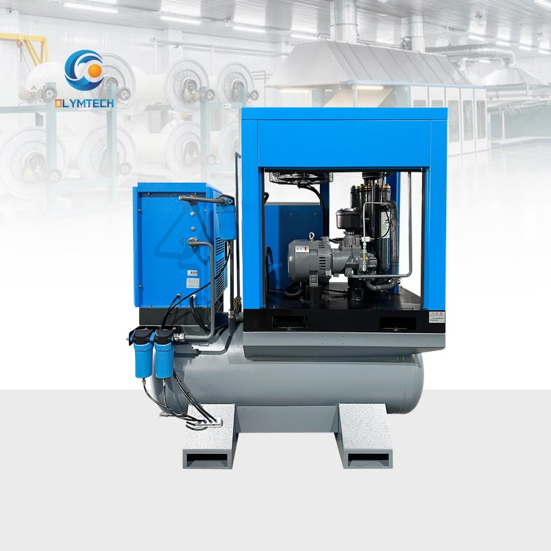 Olymtech Screw Air Compressor With Dryer 7.5kw 11kw 15kw 22kw 8bar 10bar 16bar Screw Compressor Energy Saving Air Compressor