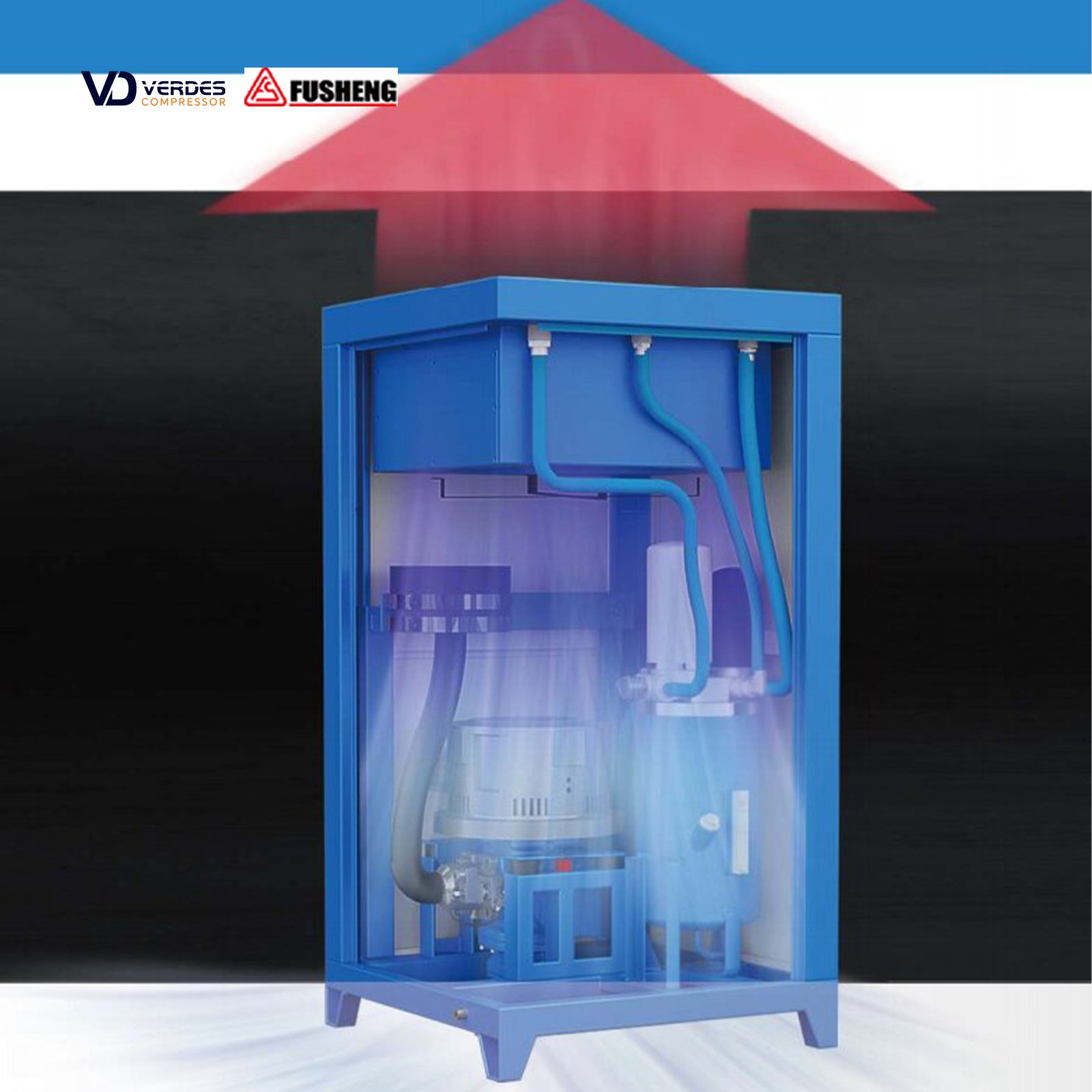Advanced Variable Speed Rotary Screw Compresor air Compressor 7.5kw 15kw 22kw 37kw Fusheng Screw air Compressor