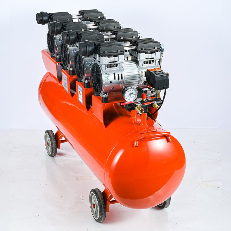Low Noise Oil-Free Piston Air Compressor 3400W Motor Portable Pump Painting Dental Use Silent Oilless Air Compressor