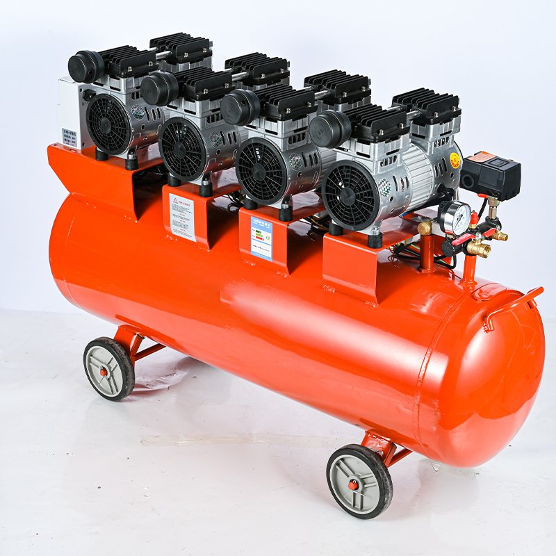 Low Noise Oil-Free Piston Air Compressor 3400W Motor Portable Pump Painting Dental Use Silent Oilless Air Compressor