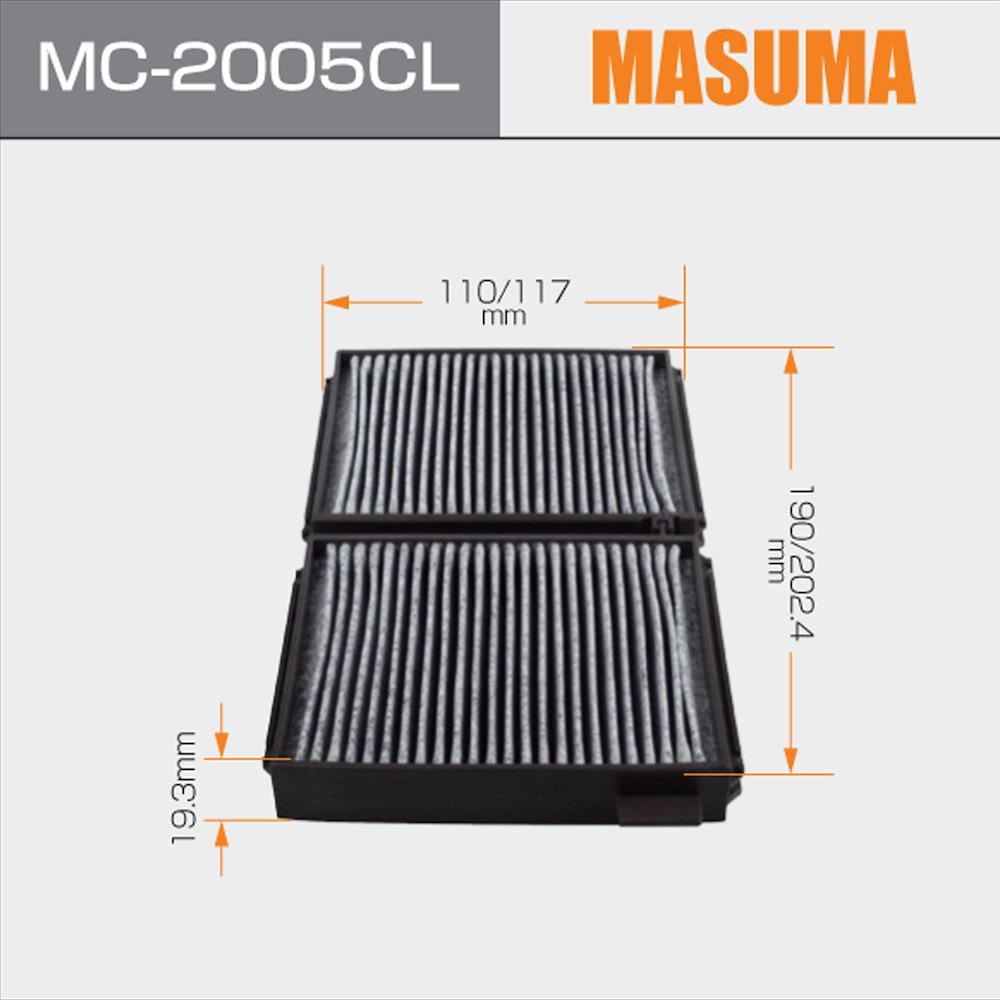 MC-2005CL MASUMA Auto Car Accessories air Cabin Filter with Activated Carbon 88508-22020 88508-30020