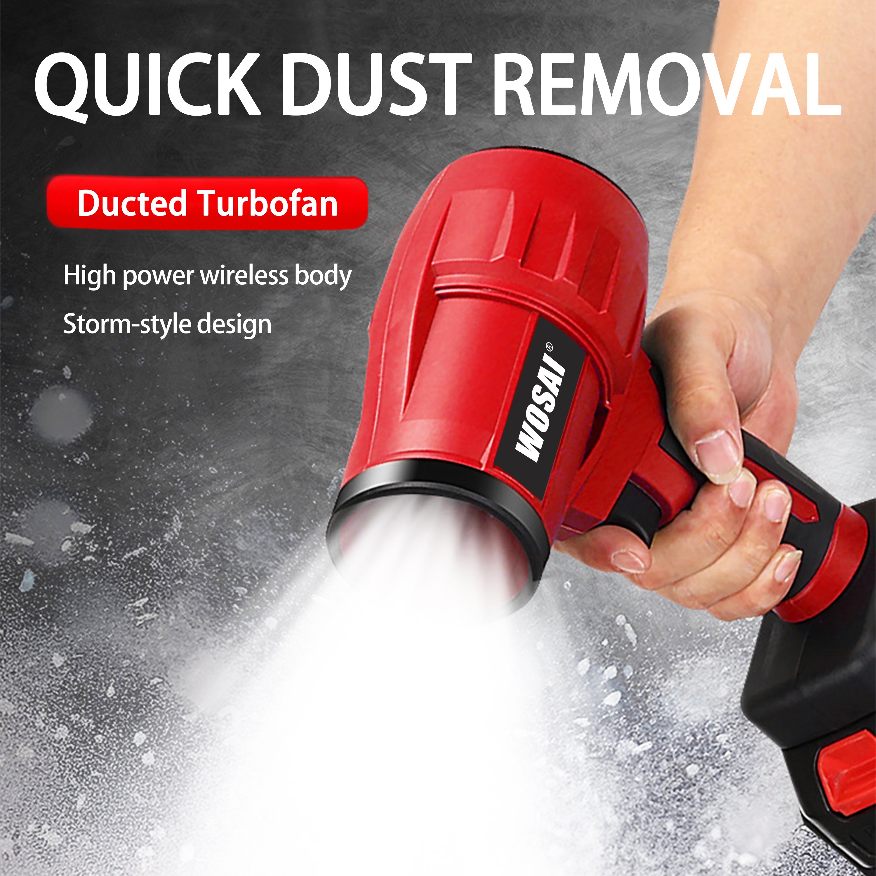 WOSAI CHINA 20V 35000rpm Brushless Mini Jet Cordless Electric Blower Turbo Jet Fan for Clean