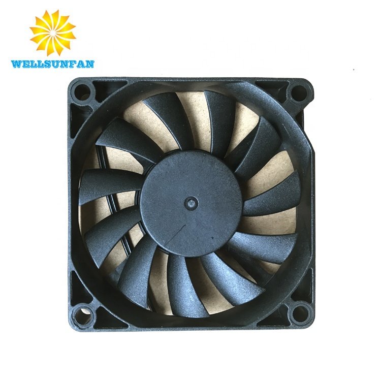 WellSunFan OEM ODM 7010 70x70x10mm Brushless Fan 70mm Ball Bearing 2Pin Mini Cooler Fan 12v Cooling Fan