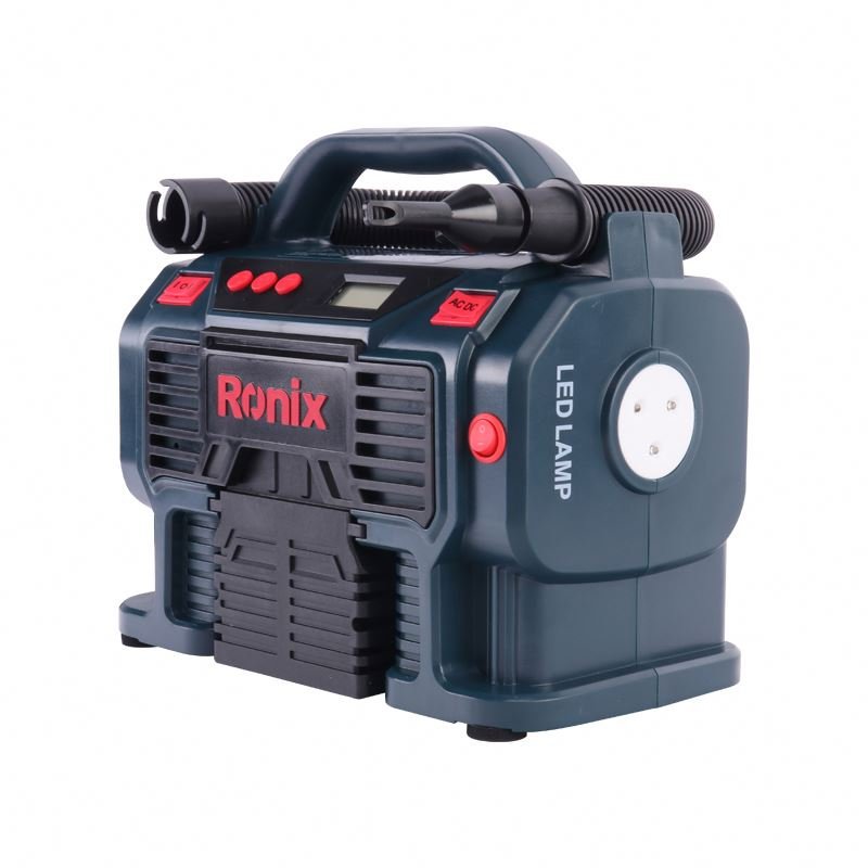 Ronix New Design RH-4261 160psi 11bar 1100kpa Digital Automatic Mini Portable Pump 220v Car Digital Air Compressor