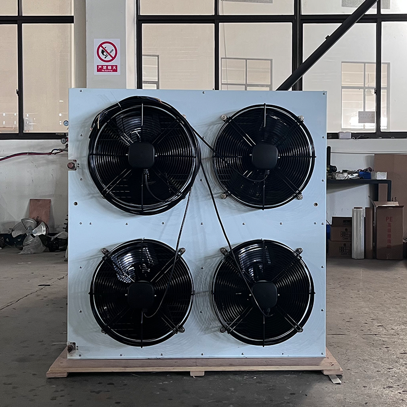 White Color H Condenser With WEIGUANG Fans Air-cooled Condenser for Compressor Condensing Unit