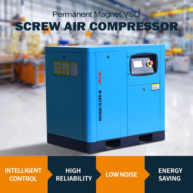 2024 Best Selling 7.5/15/22kw Oil Less Variable Frequency Speed Screw air Compressor for Industry Use Compressor air