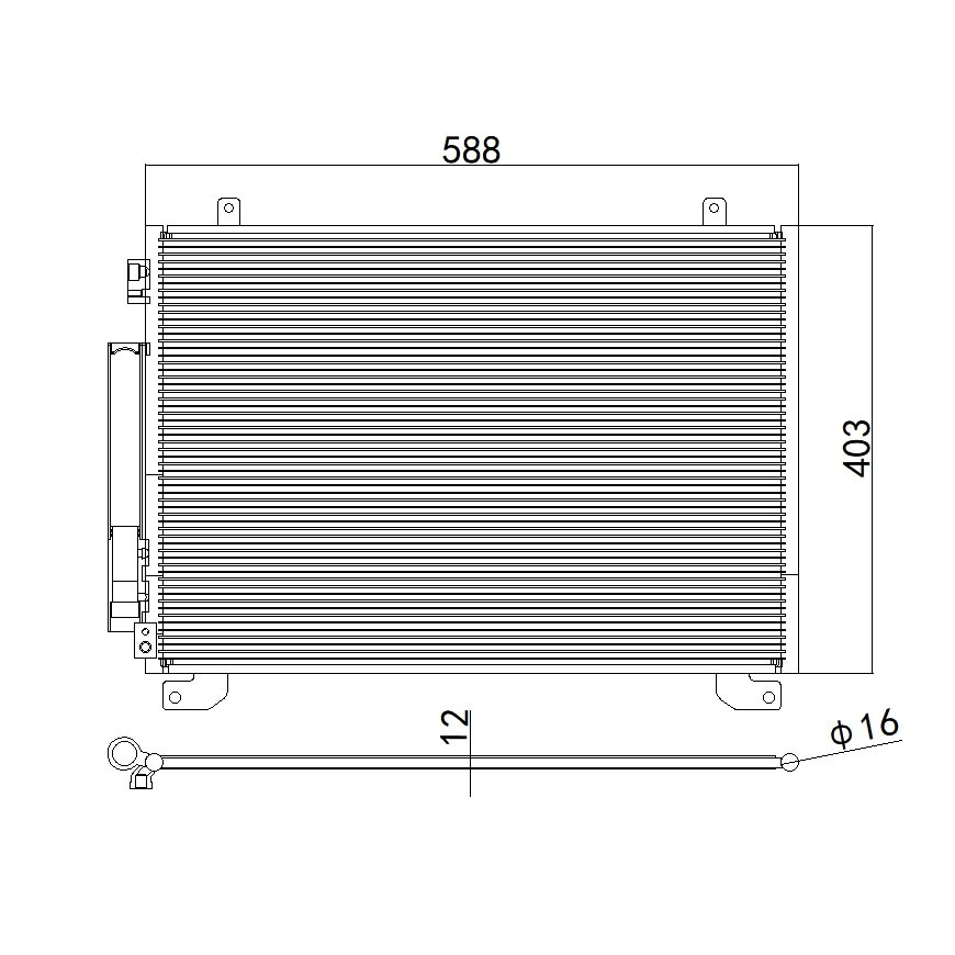 Aftermarket Car Auto Air Conditioning System Auto AC Condenser FOR SUZUKI SWIFT T3 OEM 95310M55R0