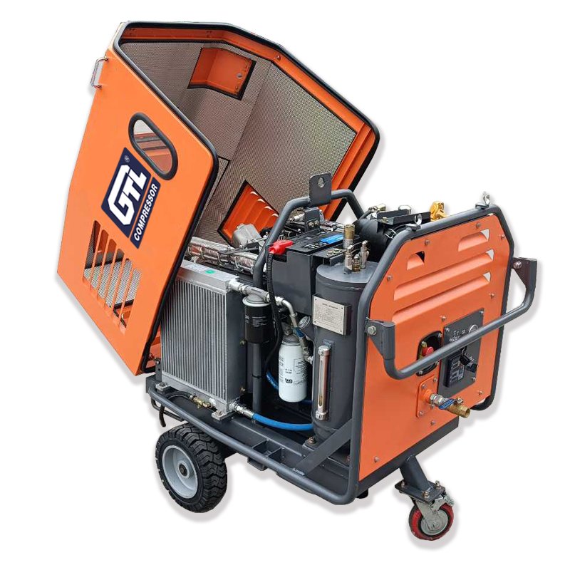 GTL POWER MMDS70S10F-NR2 70cfm 10bar Durable DIesel Screw Portable Air Compressor