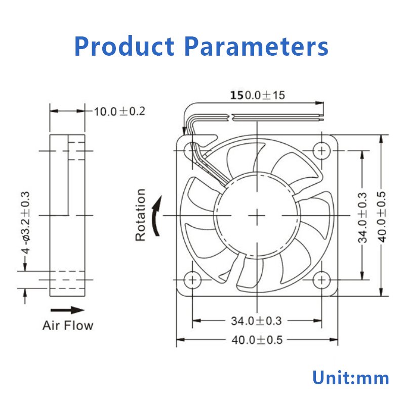 Original 4010 Fan 24V Brushless Cooling Fan Cooling Fan 4010 DC 24V 12V Blower 40X 40 X 10mm Hydraulic Bearing Brushless