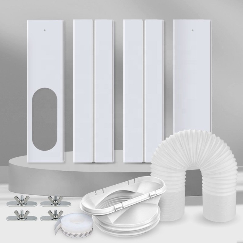Air Conditioner Duct Hose Unit Portable Air Conditioning Seal Panel Coupler Set Sliding Window AC Vent Kit Fit for Exhaust Hose