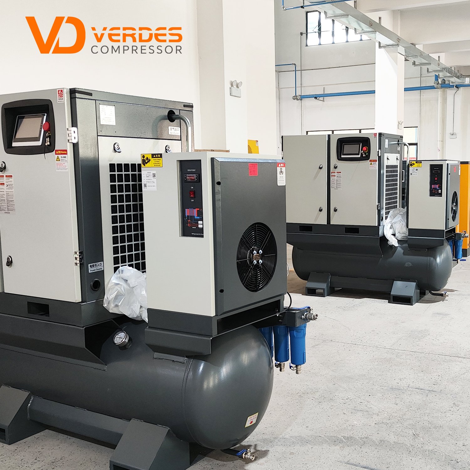 20 hp 22 kw 30hp Industrial Rotary Screw air Compressor 15 16 bar Screw Air-compressor With Dryer tank for Laser Cutting Machine