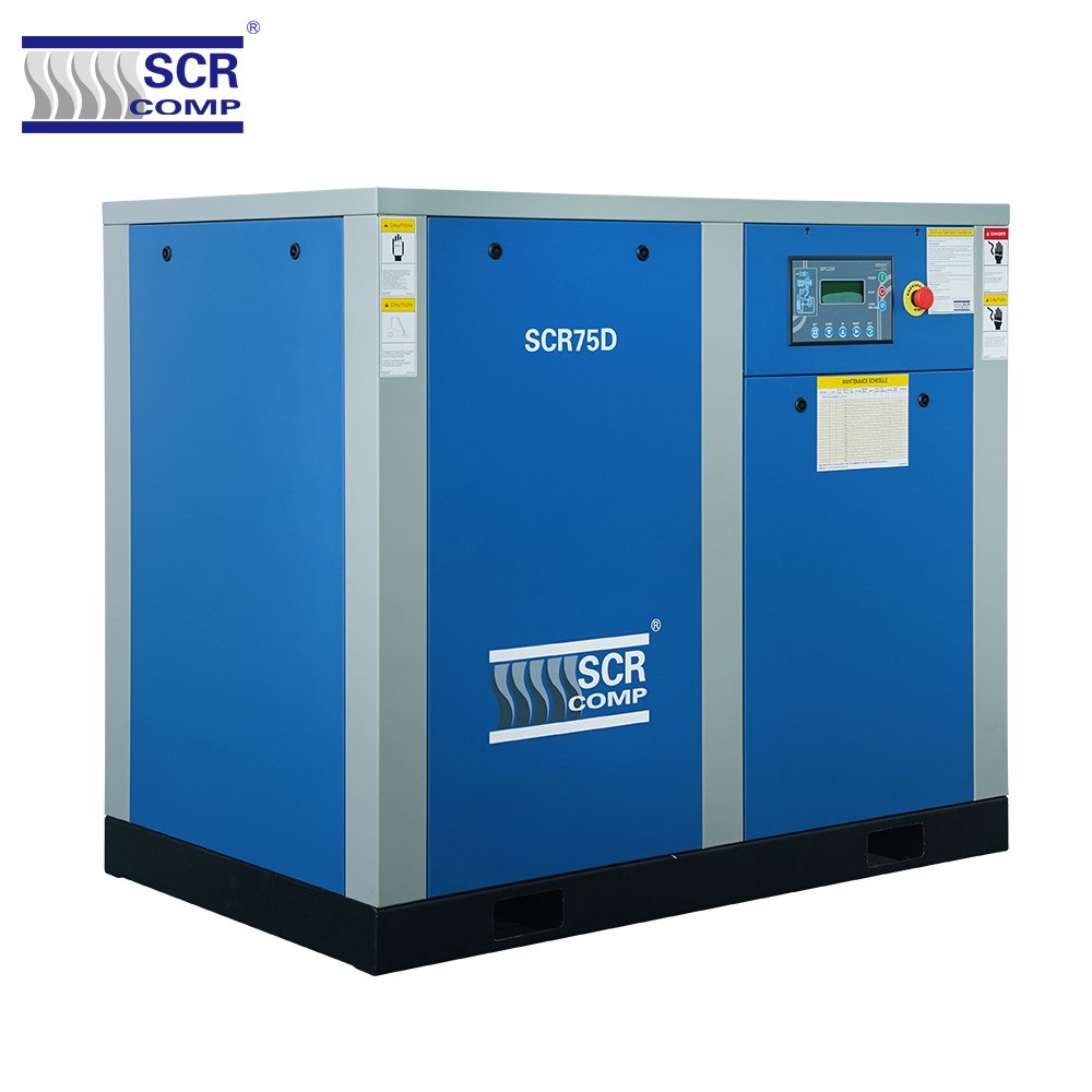 SCR75D 55 kw 75 hp China Low Noise Direct Driven air Compressor Price for Textile Factory