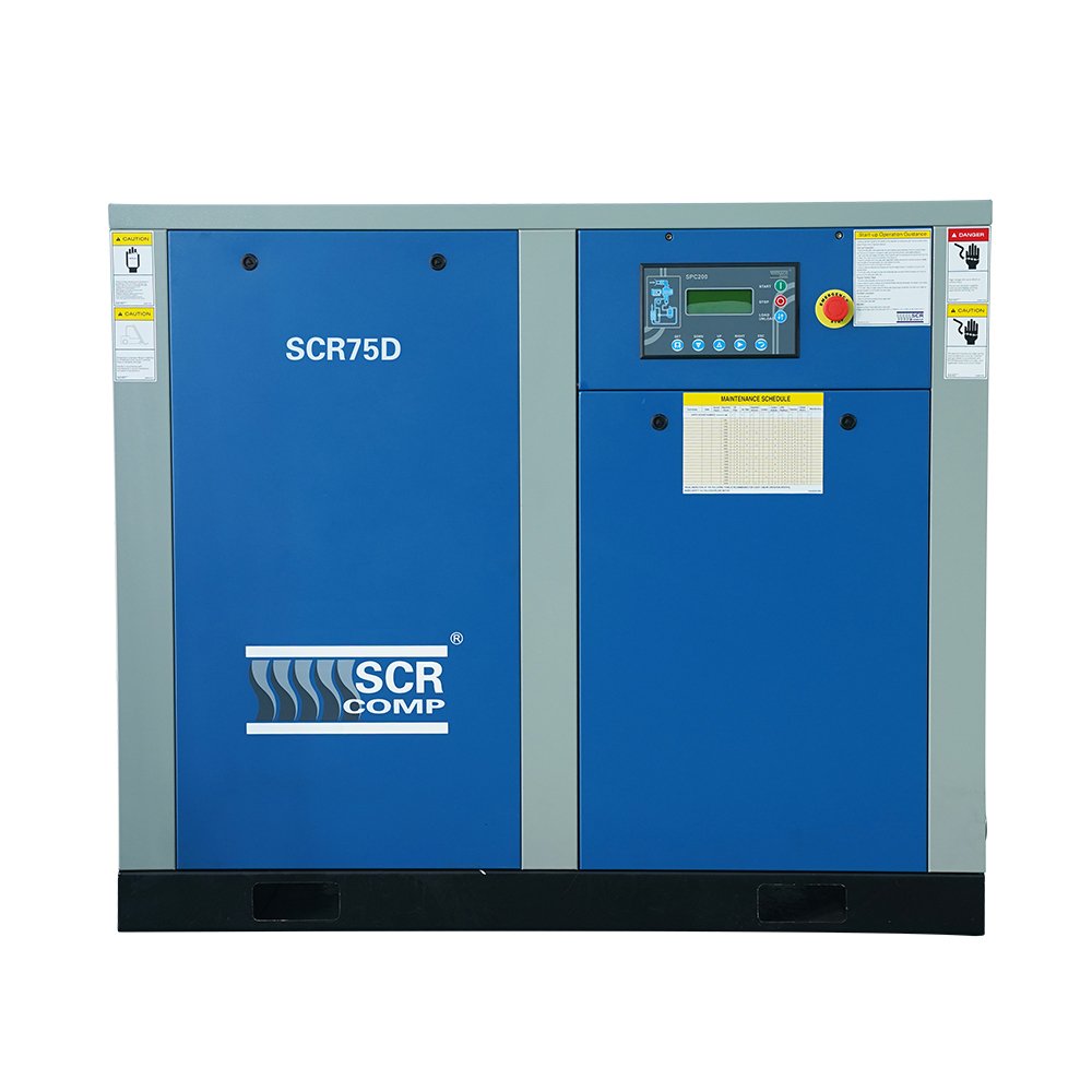 SCR75D 55 kw 75 hp China Low Noise Direct Driven air Compressor Price for Textile Factory