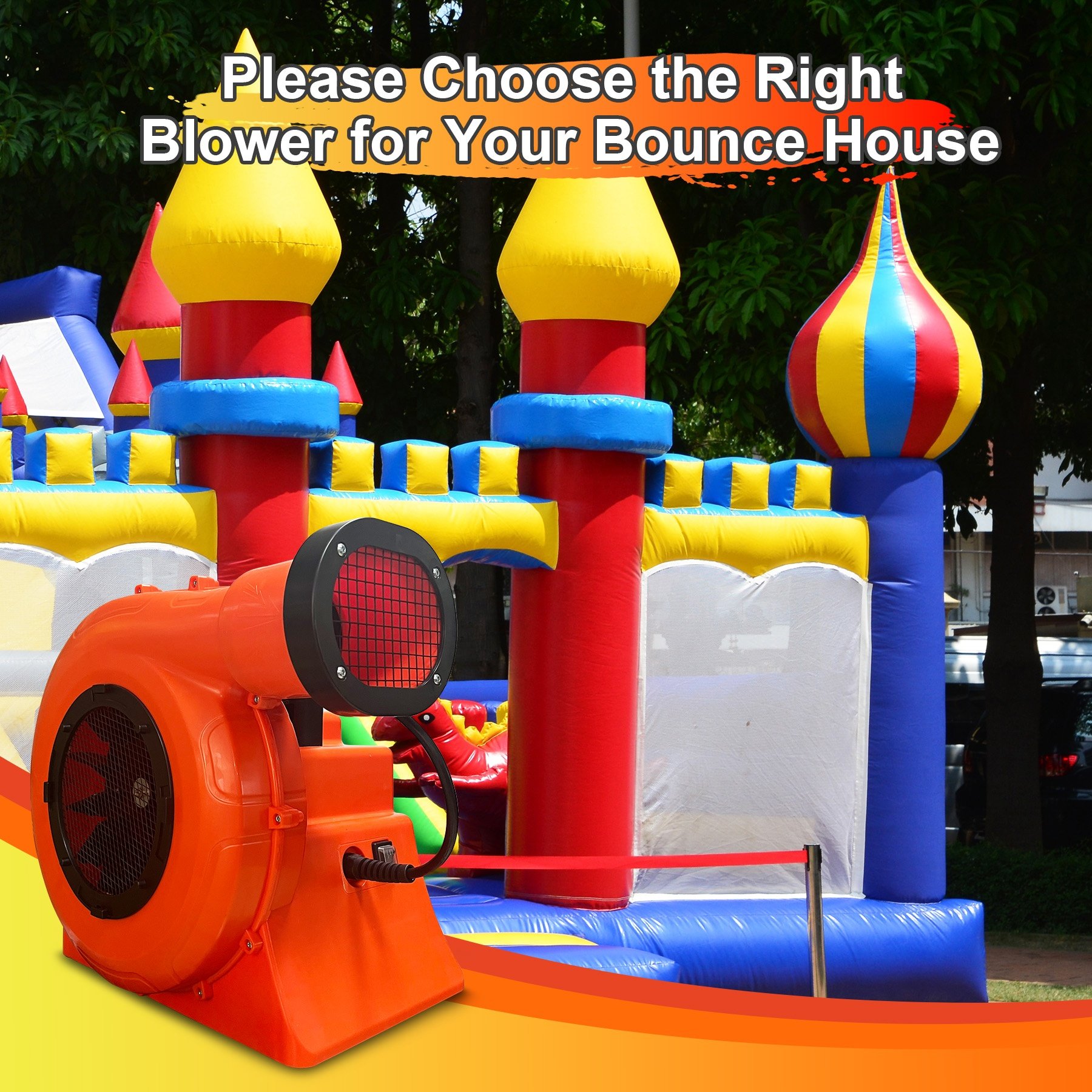 Low Price Product 750W Plastic Motor Silent Air Blower for Inflatables Bouncer
