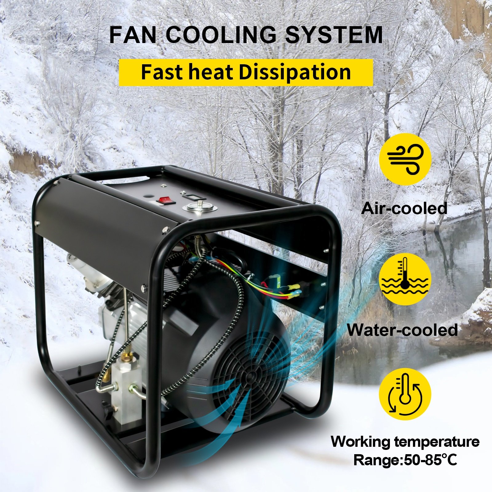 GP OEM Wholesale Portable Auto Stop 4500psi/300bar/30mpa Snorkeling Paintball Scuba Diving Double Cylinder PCP Air Compressor