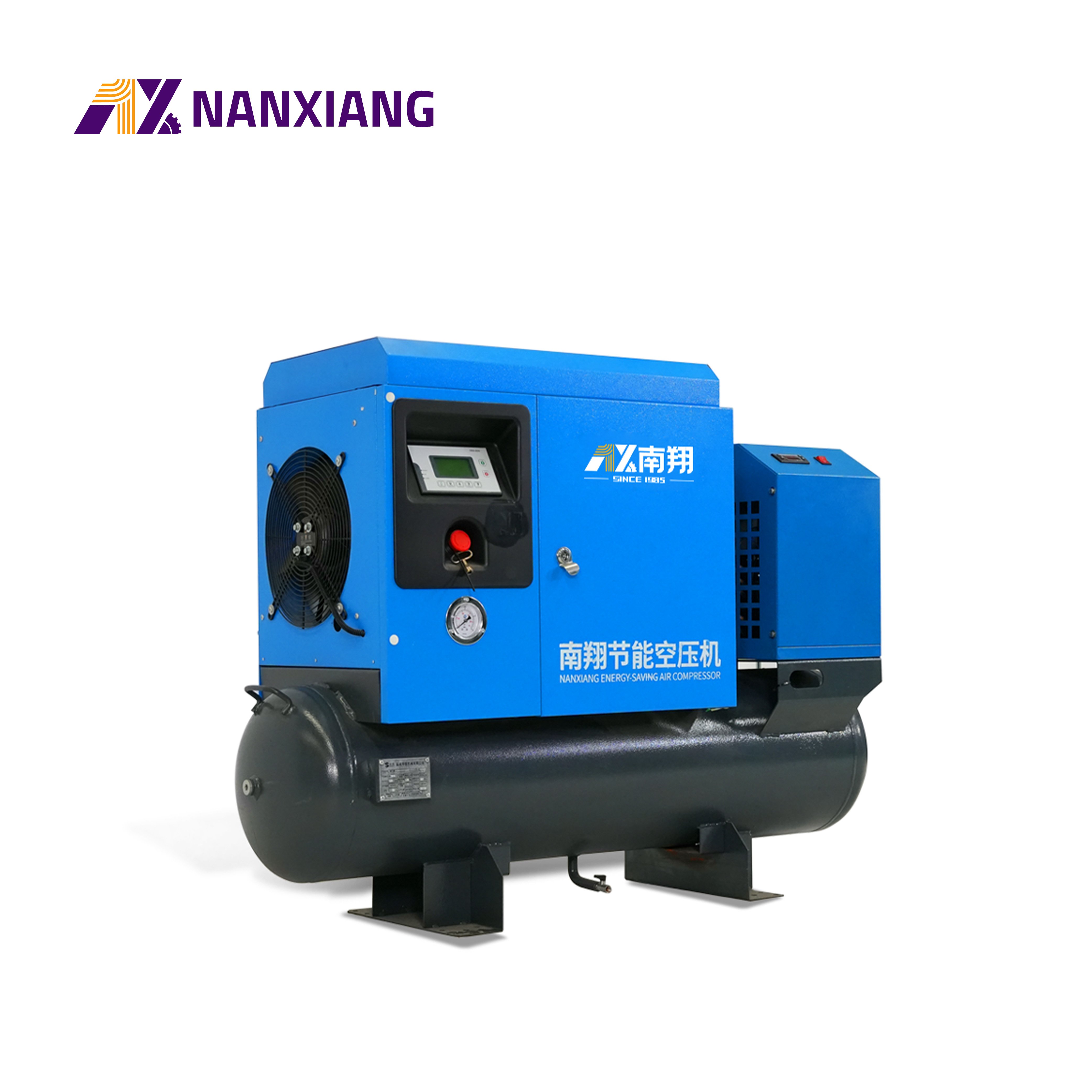 Industrial Compressor Electric 5.5kw 7ph Combined Screw Air Compressor Pm Vsd Industry Compressor With 130l Tank and Dryer