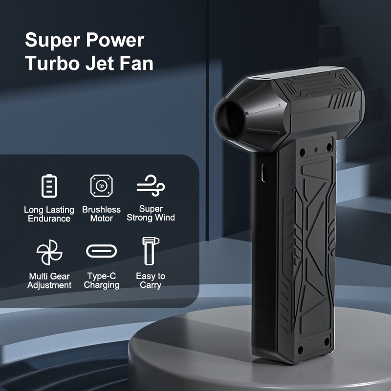 OEM 130000 Rpm Portable Handheld Air Duster Electric Small Blower Mini Jet Turbo Fan Super Jet Blower for Car Cleaning