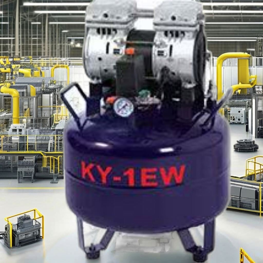 China Dental Supplier's Silent 40L 840 Power 1HP One to Two Oilless Air Compressors Plastic Metal Steel Material Low Price