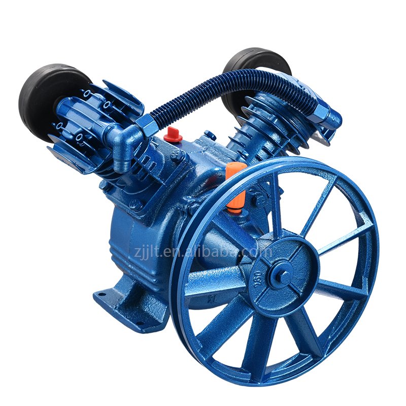 Hot Sale Piston Belt Driven 8 Bar 2.2kw 3hp 2 Cylinder Industrial air Compressor Pump Head
