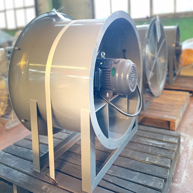 Customizable High Quality Industrial Axial Fan Low Noise Stainless Steel Blades Smoke Exhaust Ventilation 380V Free Standing OEM