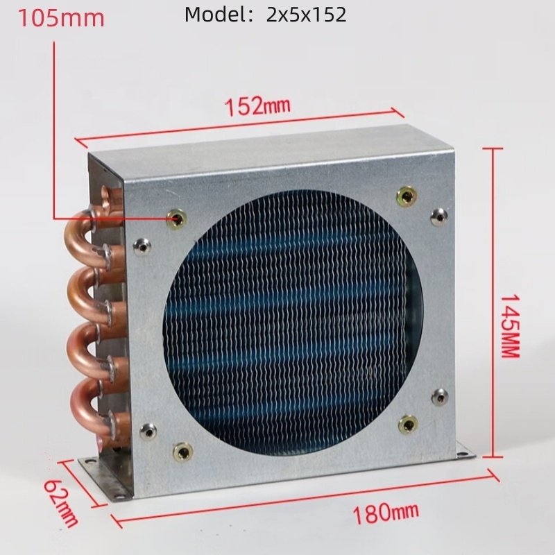 Refrigeration Air Cooled Evaporator Copper Tube Aluminum Fin Radiator