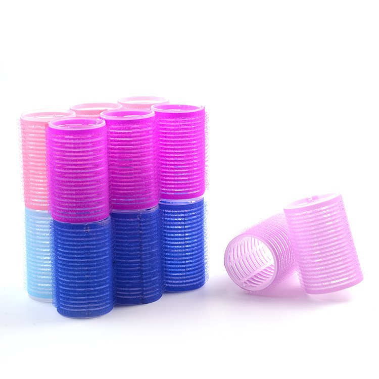 DIY Salon Hairdressing Styles Set Long & Short Hair Roller Heatless Plastic Nylon Hair Rollers with Hot Temperature Clips