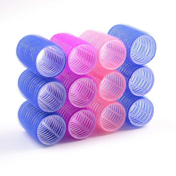 DIY Salon Hairdressing Styles Set Long & Short Hair Roller Heatless Plastic Nylon Hair Rollers with Hot Temperature Clips