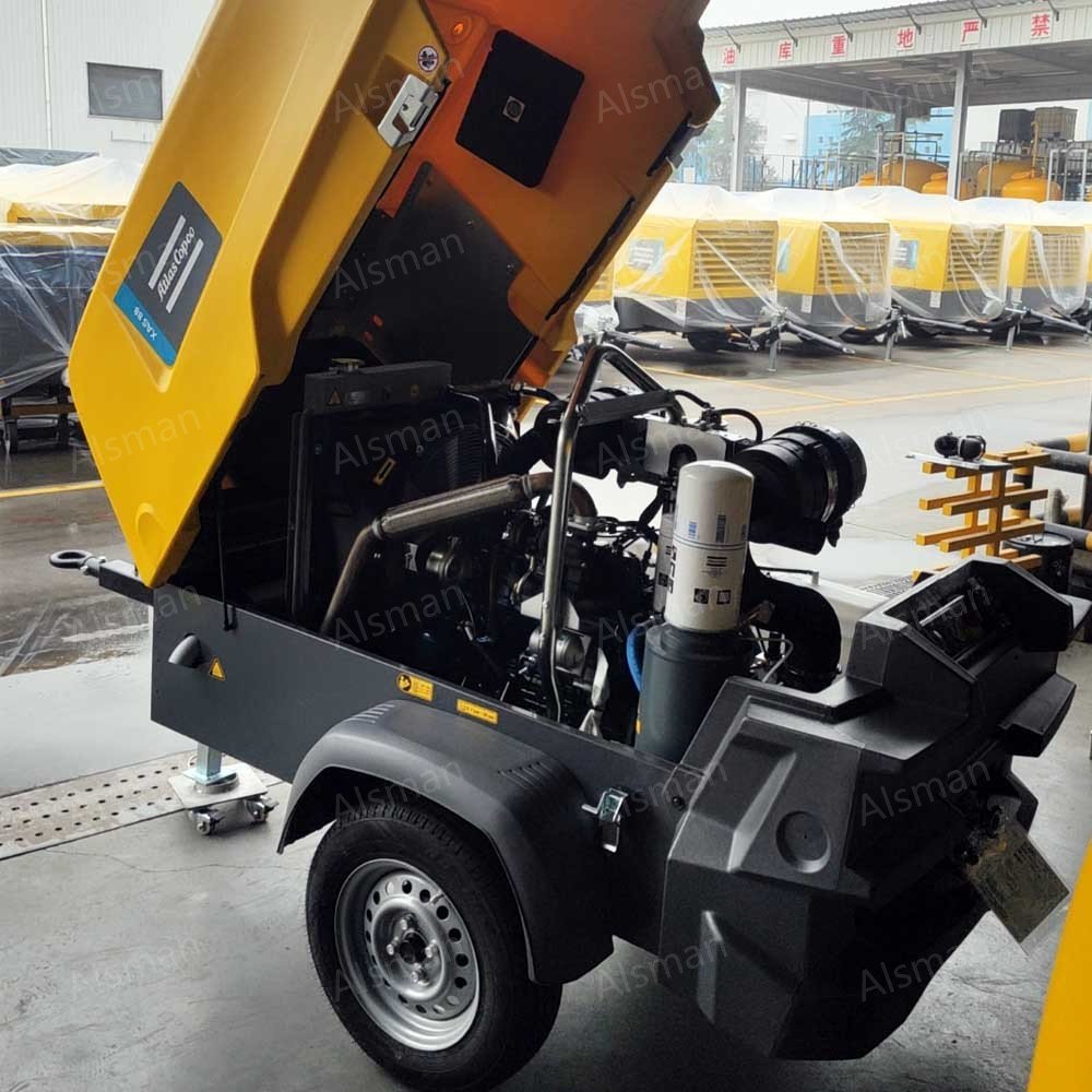 Atlas Copco XATS800 XAS88 Portable Mobile Screw Air Compressors 10.3bar 788cfm 37kw 93kw 132kw Electrical Power Low Noise