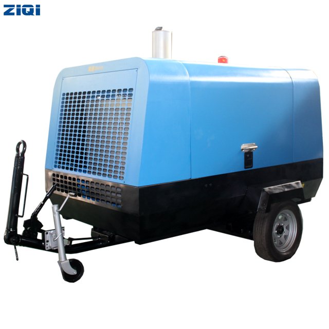 Surprise Price 58kw Mobile Low Fuel Consumption 250cfm Tractor Screw Compressor air Compressor for Borehole Drilling Rig