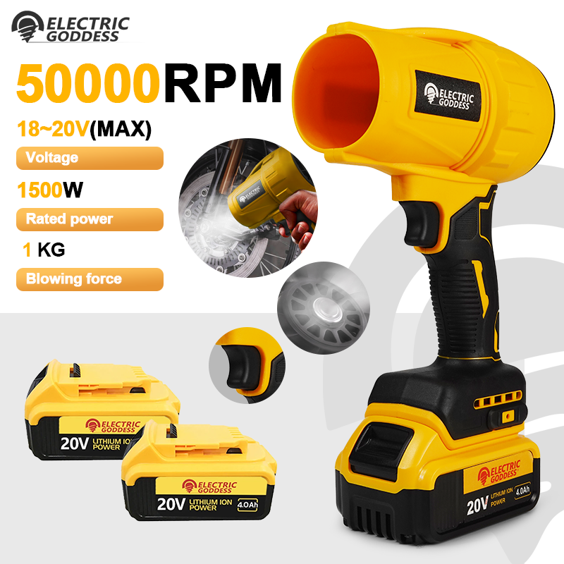 Electric Goddess Cordless for Dewalt 20V Battery Brushless Handheld Trubon Fan Jet Leaf Air Blower