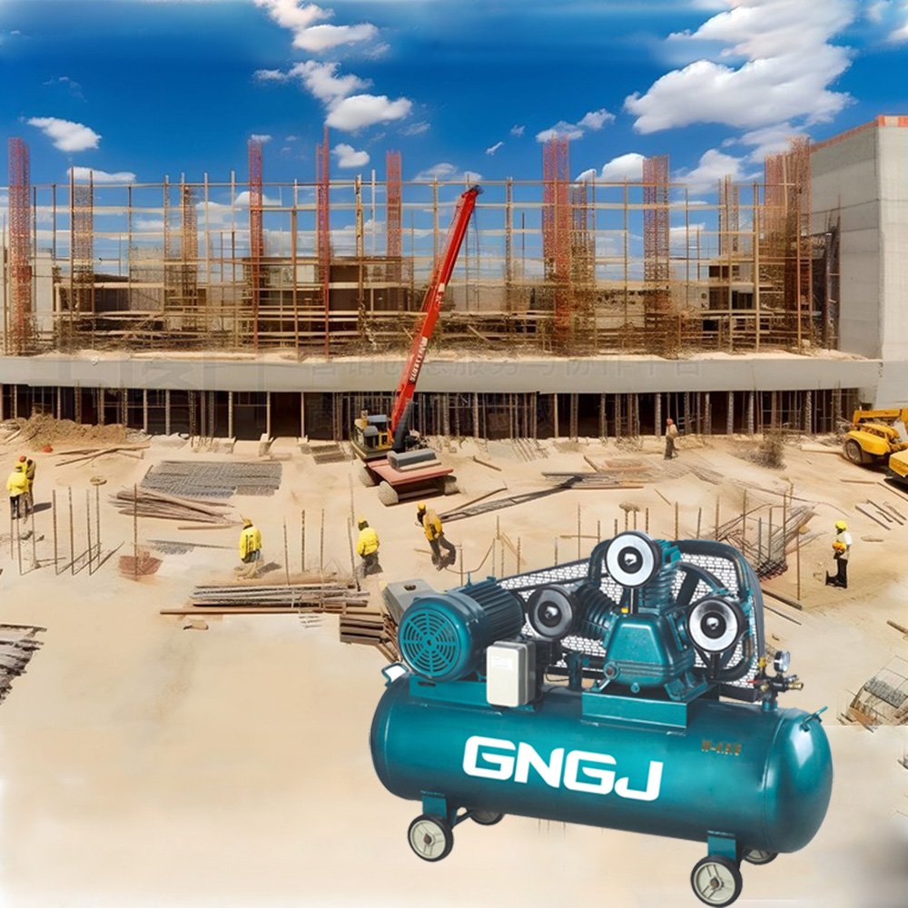 GNGJ Hot Sale 100L 1.5kw 2hp Industrial Belt Driven air Compressor Standing