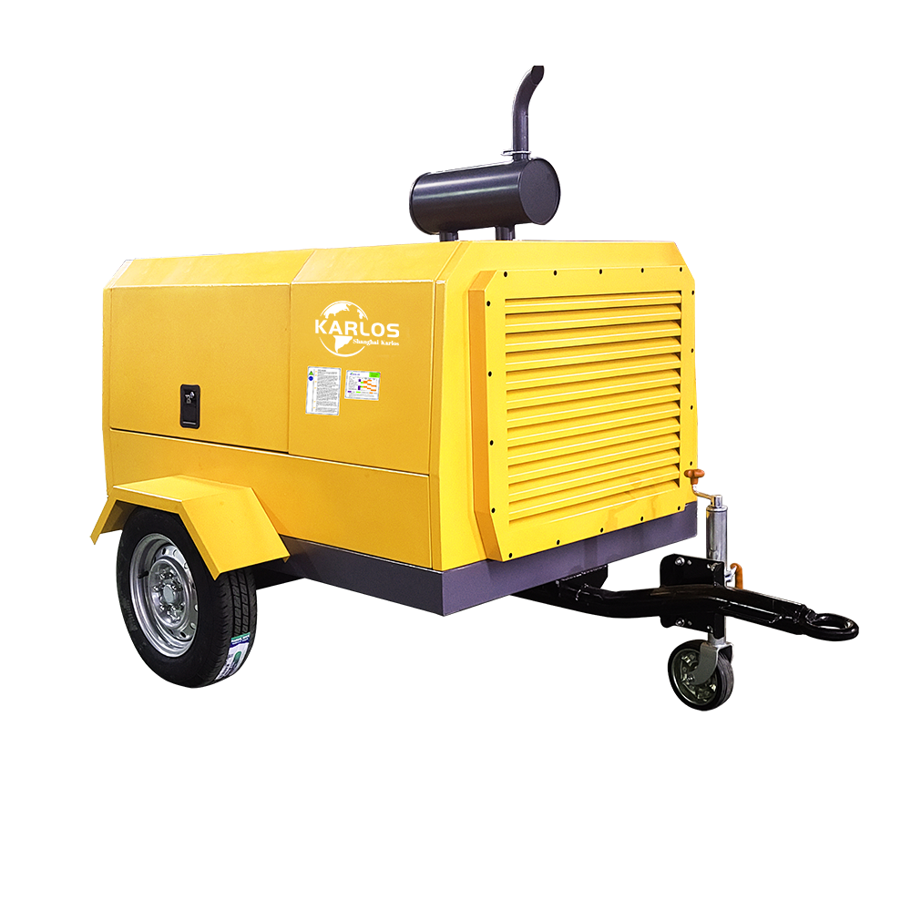 Karlos Air Compressor Diesel Various Working Environments Screw Air Compress for Mine Drilling and Blasting