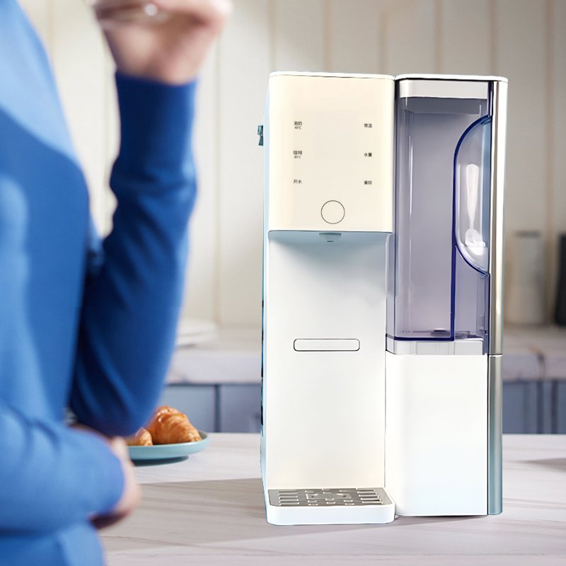 New Design Countertop Zero Installation RO Reverse Osmosis Water Filter System Hot Water Dispenser Moveable Pure Water Tank