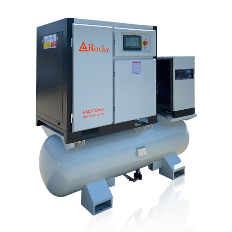 Rocky 15kW 20HP All in One Screw Air Compressor 20 Bar Industrial Air Compressor for Laser Cutter